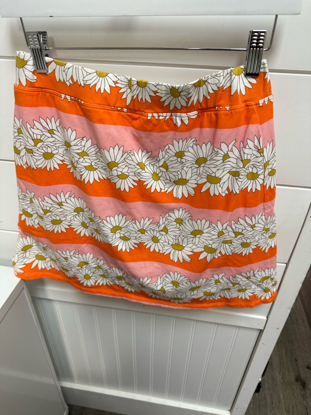 Spartina 449 Daisy Print Skirt Orange Pink Floral Mini Skort Medium - Picture 6 of 6